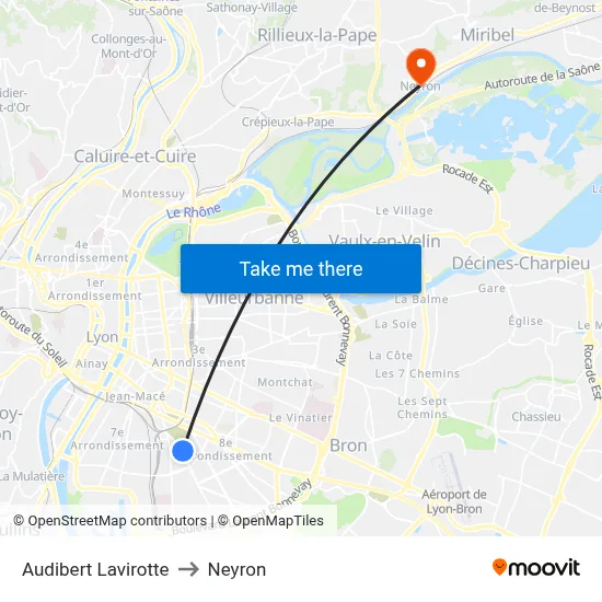Audibert Lavirotte to Neyron map