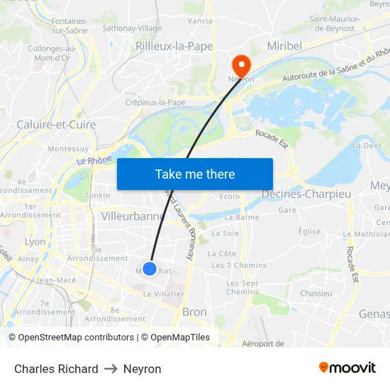 Charles Richard to Neyron map