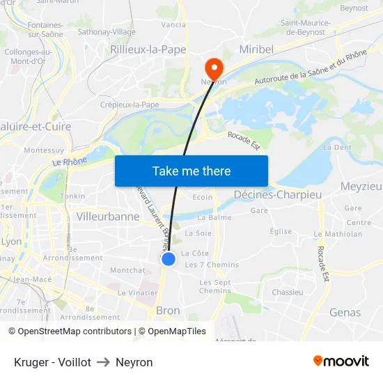 Kruger - Voillot to Neyron map