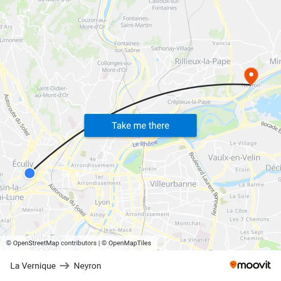 La Vernique to Neyron map