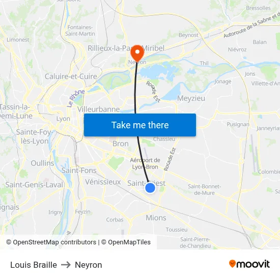 Louis Braille to Neyron map