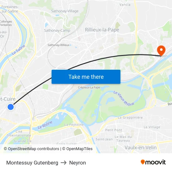 Montessuy Gutenberg to Neyron map
