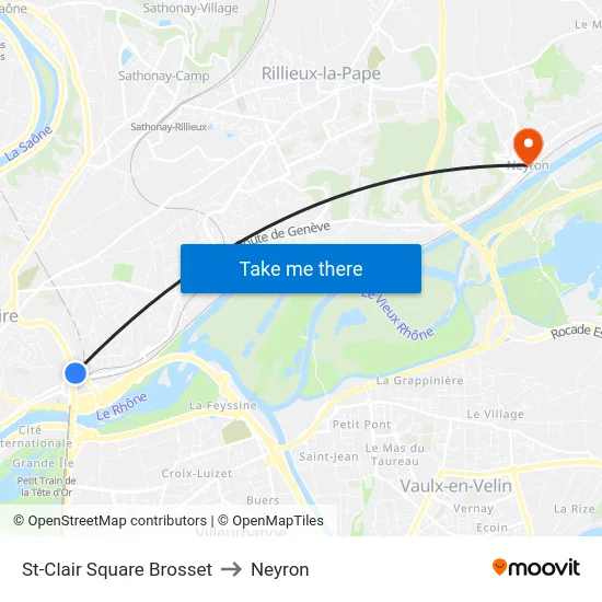 St-Clair Square Brosset to Neyron map
