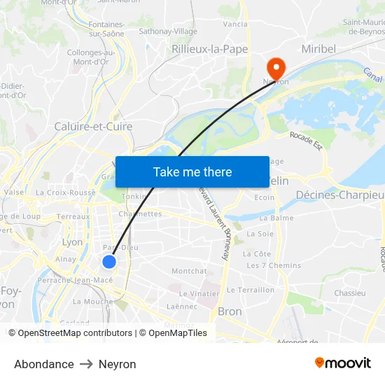 Abondance to Neyron map