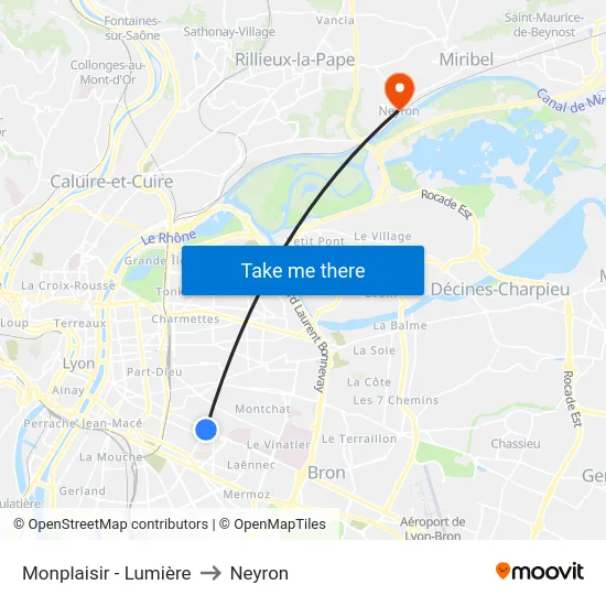 Monplaisir - Lumière to Neyron map