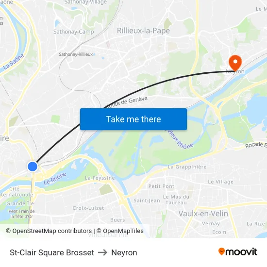St-Clair Square Brosset to Neyron map