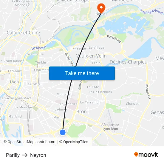 Parilly to Neyron map