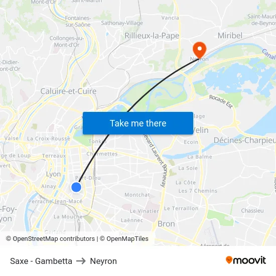 Saxe - Gambetta to Neyron map