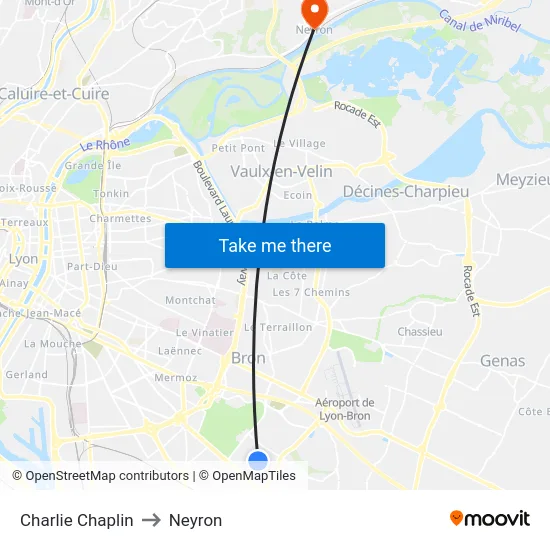 Charlie Chaplin to Neyron map