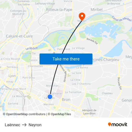 Laënnec to Neyron map