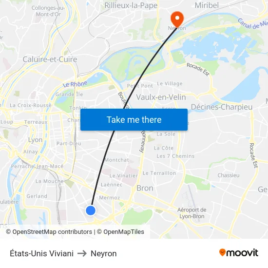 États-Unis Viviani to Neyron map