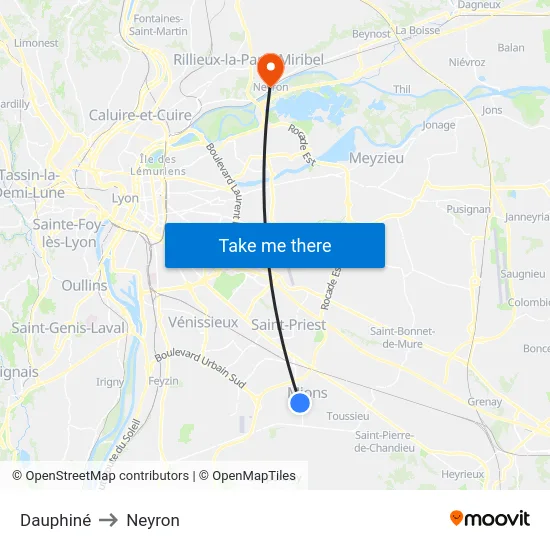 Dauphiné to Neyron map