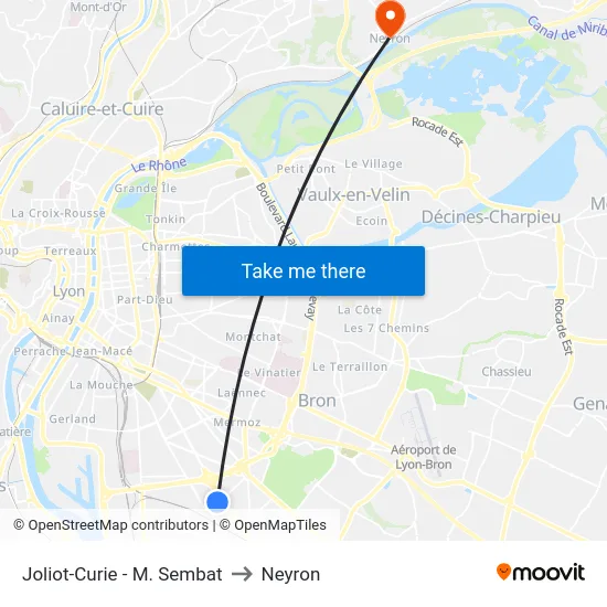Joliot-Curie - M. Sembat to Neyron map