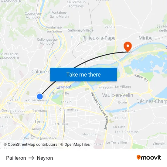 Pailleron to Neyron map