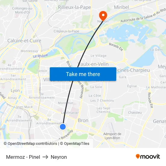 Mermoz - Pinel to Neyron map