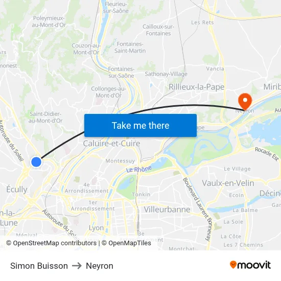 Simon Buisson to Neyron map