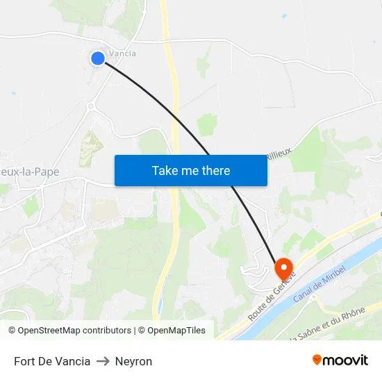 Fort De Vancia to Neyron map