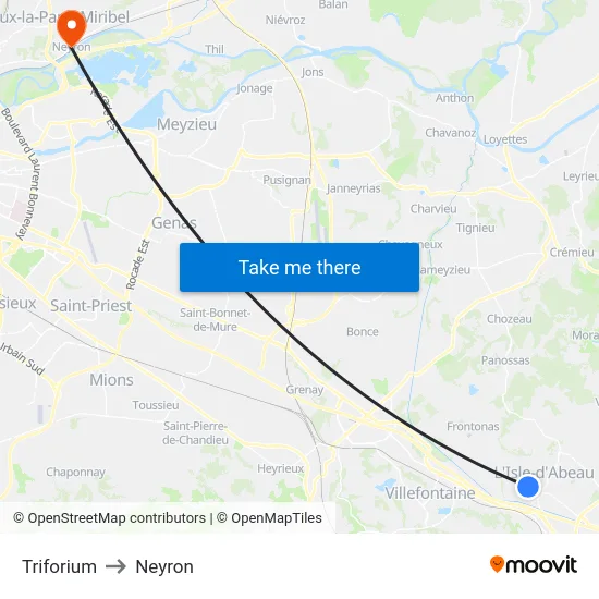Triforium to Neyron map