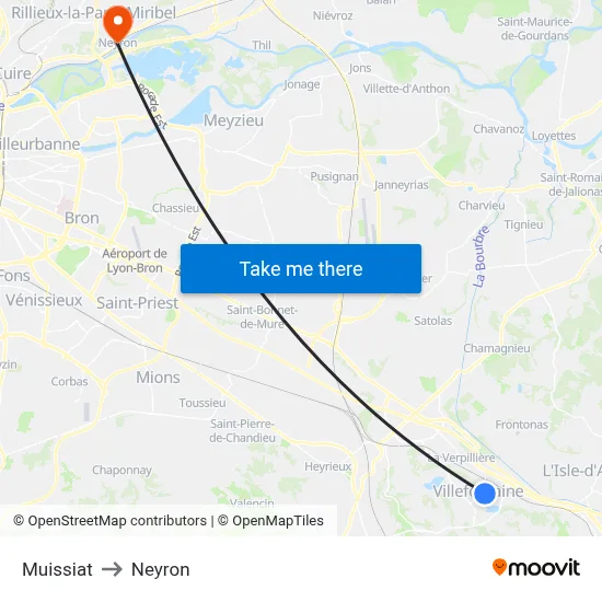 Muissiat to Neyron map