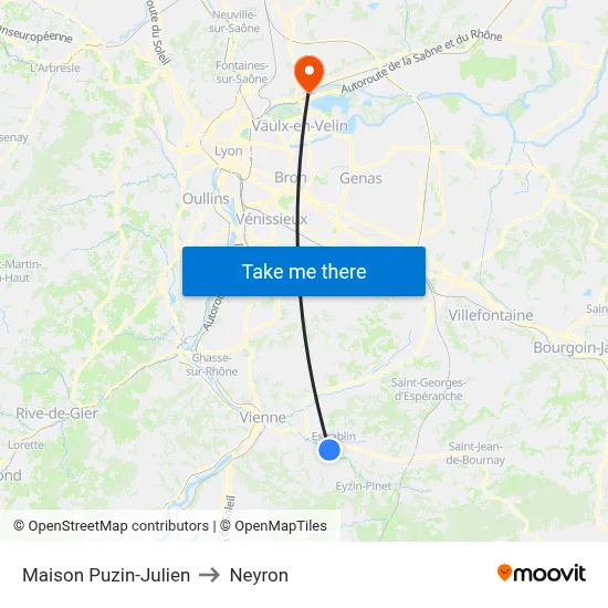 Maison Puzin-Julien to Neyron map