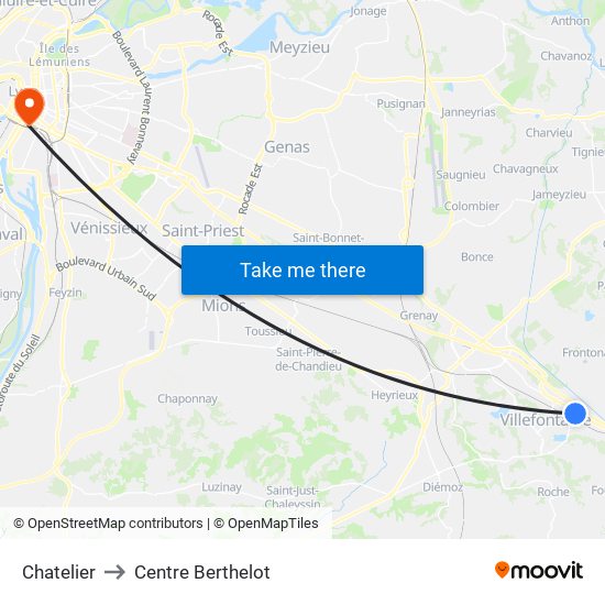 Chatelier to Centre Berthelot map