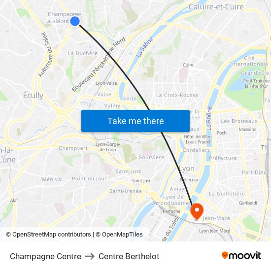 Champagne Centre to Centre Berthelot map