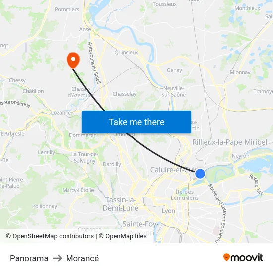 Panorama to Morancé map