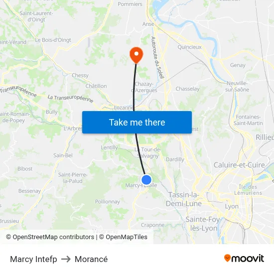 Marcy Intefp to Morancé map