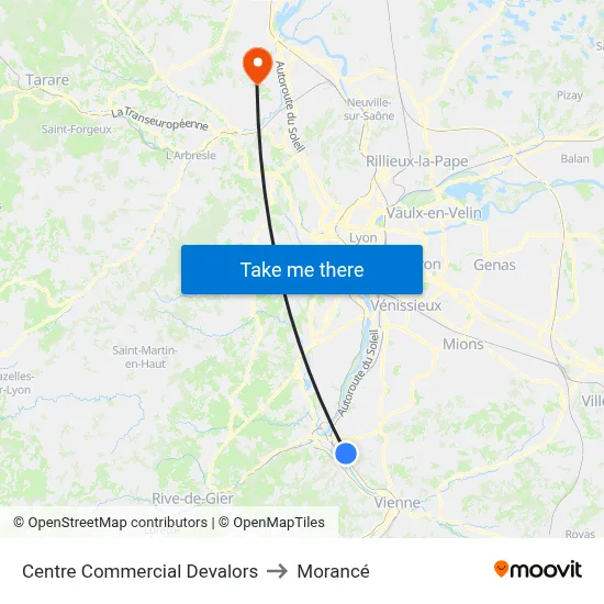Centre Commercial Devalors to Morancé map