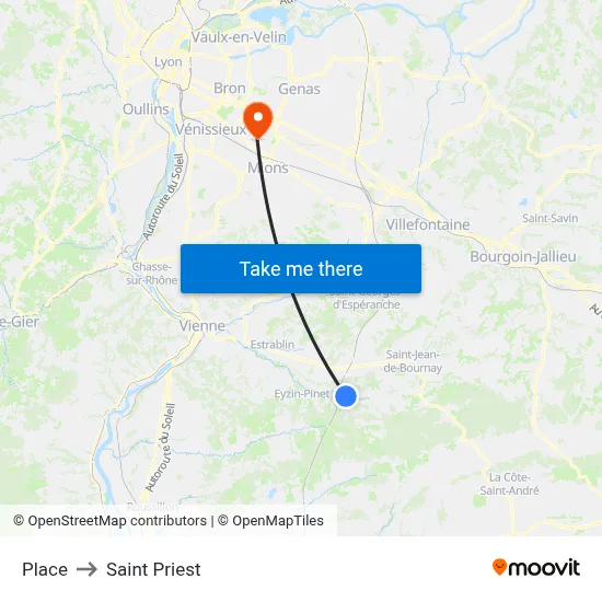 Place to Saint Priest map
