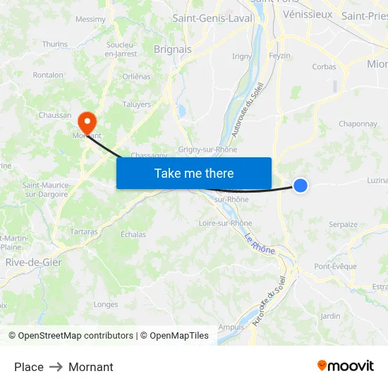 Place to Mornant map