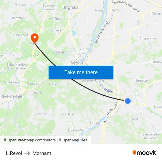 L.Revol to Mornant map
