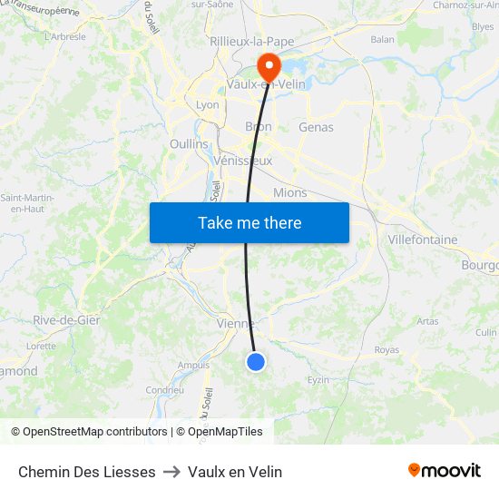 Chemin Des Liesses to Vaulx en Velin map