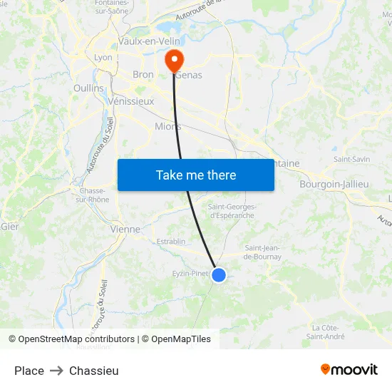 Place to Chassieu map