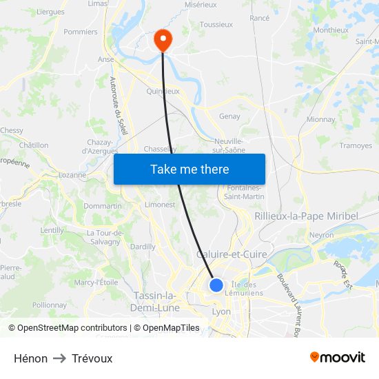 Hénon to Trévoux map