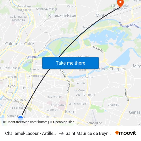 Challemel-Lacour - Artillerie to Saint Maurice de Beynost map