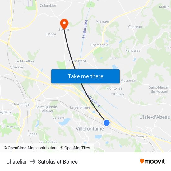 Chatelier to Satolas et Bonce map