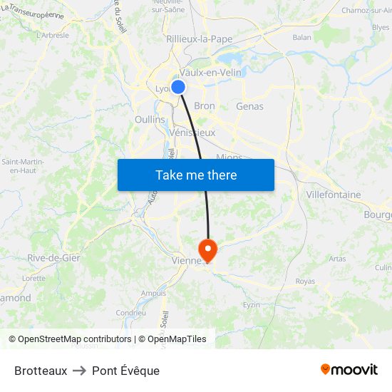 Brotteaux to Pont Évêque map