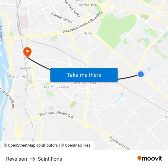 Revaison to Saint Fons map