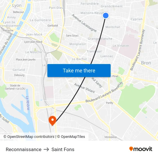 Reconnaissance to Saint Fons map