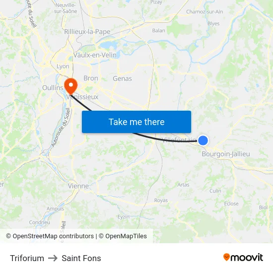 Triforium to Saint Fons map