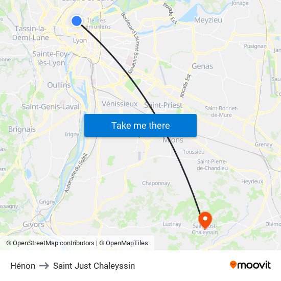 Hénon to Saint Just Chaleyssin map