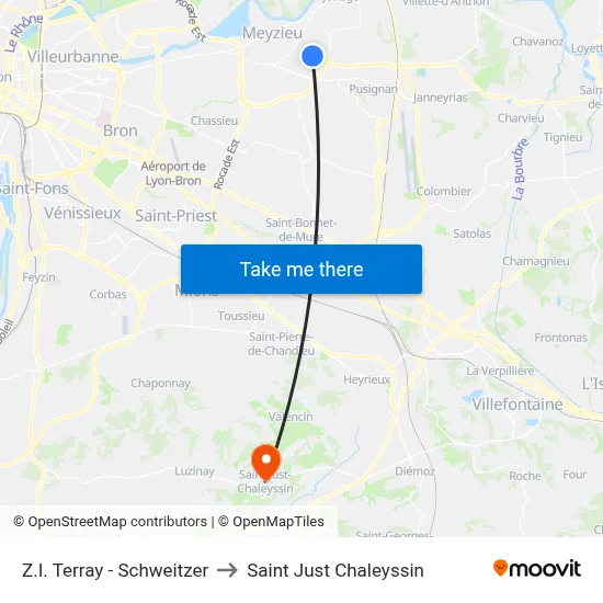 Z.I. Terray - Schweitzer to Saint Just Chaleyssin map