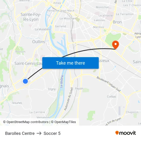 Barolles Centre to Soccer 5 map