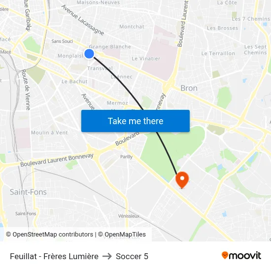 Feuillat - Frères Lumière to Soccer 5 map