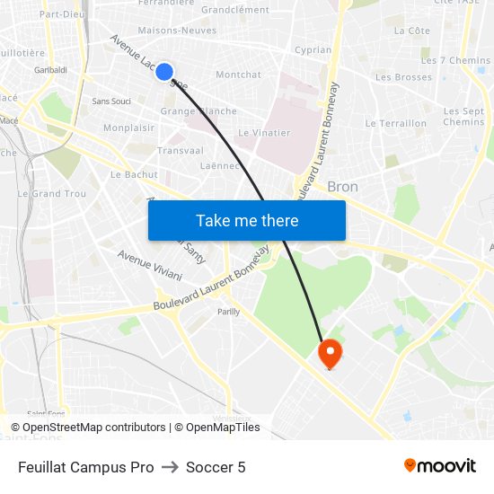 Feuillat Campus Pro to Soccer 5 map