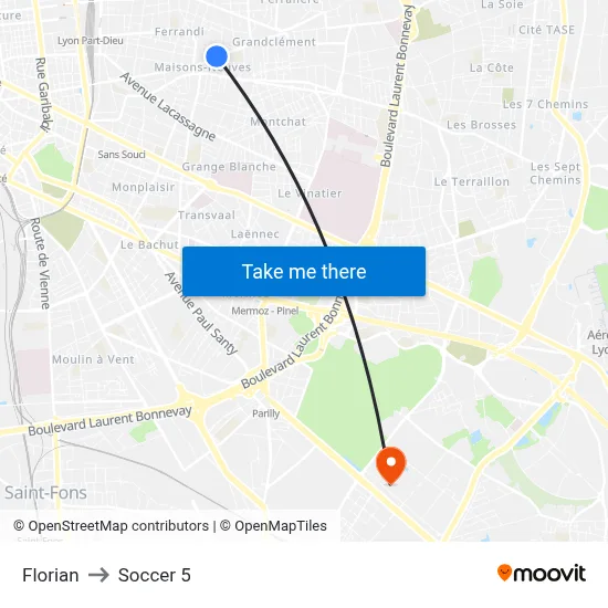 Florian to Soccer 5 map