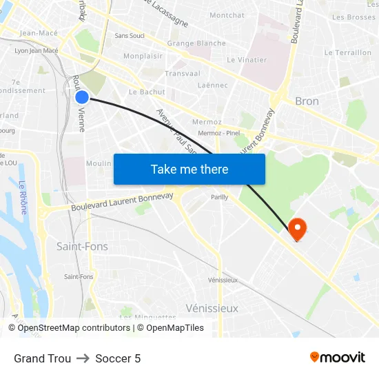 Grand Trou to Soccer 5 map