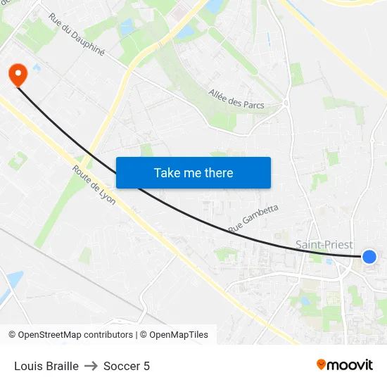 Louis Braille to Soccer 5 map