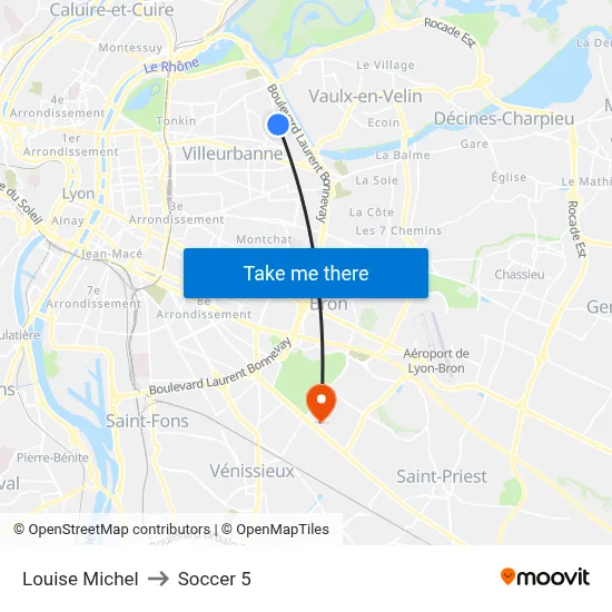 Louise Michel to Soccer 5 map
